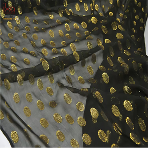 100% tinh khiết lụa Jacquard thổ cẩm vải voan lurex đen kim loại dệt đồng bằng nhuộm nhẹ chống UV váy đám cưới - Product Image 5