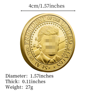 Vergoldete Eisen-Gussmünze Patriotismus-Gedenkmünze US-Präsidenten-Emblem Benutzerdefinierte Farbe Sammlerstück - Product Image 6