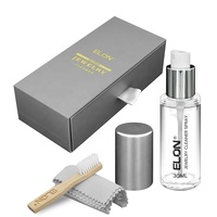 Kit de nettoyage de bijoux à étiquette privée, portable, solution nettoyante pour bijoux en spray de 30 ml, nettoyant pour bijoux 100% naturel avec logo