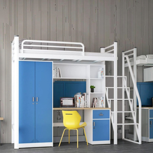 Nguồn Nhà Sản Xuất Đôi Trong Đầy Đủ Giường Tầng Sắt Thép Vua Giường Khung Giường Tầng Cho Người Lớn Với Cầu Thang - Product Image 5