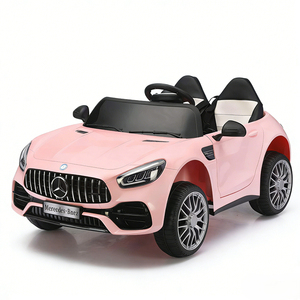 Popolare Auto Elettrica Rosa per Bambini 12V, Auto a Due Posti con Telecomando Ricaricabile, Modello Mercedes Benz per Bambini - Product Image 1