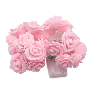 <span class=keywords><strong>Guirlande</strong></span> de fleurs artificielles à piles, lumières romantiques en forme de roses rouges pour la décoration de mariage, pour éclairer la nuit et ajouter une ambiance romantique - Product Image 3