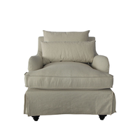 Chaise de canapé de salon de loisirs en bois à trois places avec remplissage en éponge pour meubles confortables