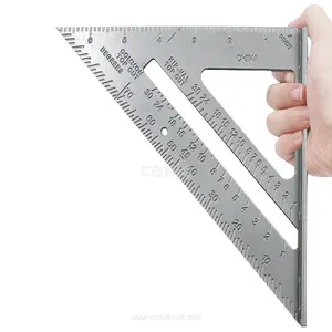 工業用ベベル高精度ステンレス鋼7インチ三角定規90度正方形定規