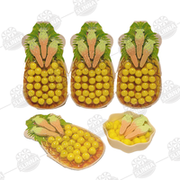 Bonbons soufflés en forme d'ananas en gros, bonbons durs ronds saveur ananas, bonbons pressés halal
