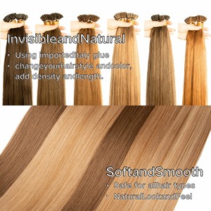 Extensions I-Tip en Gros d'Usine 100% <span class=keywords><strong>Cheveux</strong></span> Humains Lisses Soyeux Pré-Collés I-Tip 24 Pouces Noir Naturel # Achat en gros 1B - Product Image 3
