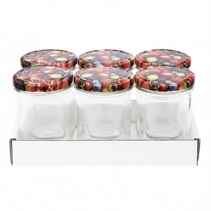 Bocaux de rangement avec couvercles imprimés de fruits rouges, lot de 6 récipients en verre pour la cuisine - Product Image 2
