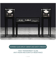 Meilleures ventes : Vitrine de présentation verticale pour bijoux en verre, en matériaux personnalisés, avec éclairage LED, pour bijouterie de luxe
