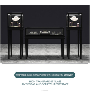 Bán hàng nóng vật liệu tùy chỉnh kính trang sức hiển thị trường hợp dọc đồ trang sức tốt hiển thị tủ trưng bày cho cửa hàng trang sức vàng - Product Image 6