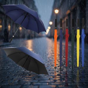 Parapluie de golf extérieur surdimensionné à double couche, robuste, grand, long, à ouverture automatique, coupe-vent, avec manche, pour la pluie - Product Image 1
