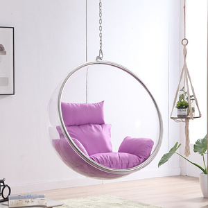 เก้าอี้ทรงไข่แบบแขวนอะคริลิกใส ดีไซน์โดดเด่น เหมาะสำหรับห้องนั่งเล่น - Product Image 1