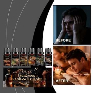Productos de aromaterapia Tabaco Absoluto, sándalo y cedro Juego de aceites esenciales con aroma fresco para hombres para aliviar el estrés - Product Image 3