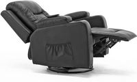 Fauteuils inclinables modernes à succès avec massage chauffant, pivotants à 360 degrés, siège individuel avec porte-gobelets pour salon