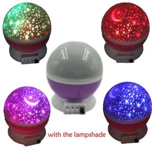 Lâmpadas de led 360 graus rotativas, romântica, 4 lâmpadas led, 9 luzes coloridas, cosmos, estrela, céu, luz noturna, projetor com usb cabo - Product Image 3