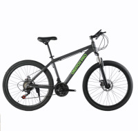 Vélo de montagne classique pas cher 26 27,5 29 pouces VTT 21 vitesses avec cadre en acier, fourche à suspension, frein à disque