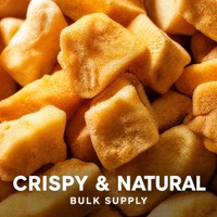 Gefreeze-droogde mango's, knapperige tropische fruitsnack, muesli, pap, smoothie bowl, superfood, bulk, groothandel, export