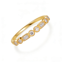 Anillo de compromiso clásico de oro macizo de 9K/10K/14K/18K con circonita CVD cultivada en laboratorio IGI/HPHT VVS-VS, engaste de bisel