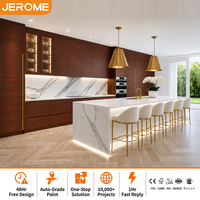 Meubles de cuisine en bois massif acajou, ensemble complet, fabrication sur mesure OEM, style moderne.