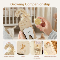 Kit de porte-clés en bois double face pour la Fée des Dents avec bouteille à souvenirs et certificat – Cadeau de développement pour la crèche en bois durable