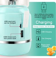 Nouvellement conception 420 ML ménage Portable mélangeur ménage fruits mélangeur USB presse-agrumes avec Six lames