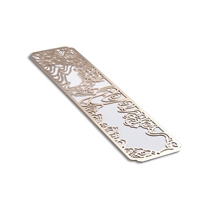 Wholesales Low Price Hollow Gold Plated <b>Bookmark</b> Rectangular Metal <b>Bookmark</b> - Product Image 6