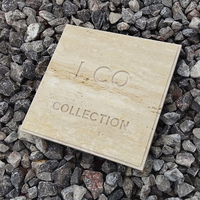 Panneau moderne personnalisé en travertin Logo créatif Plaque en travertin en marbre naturel pour décoration de magasin pour villas