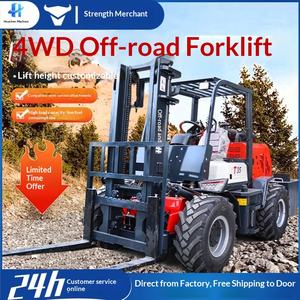 Chariot de manutention hydraulique multifonctionnel à quatre roues motrices, 3 tonnes, à levage bas - Product Image 1