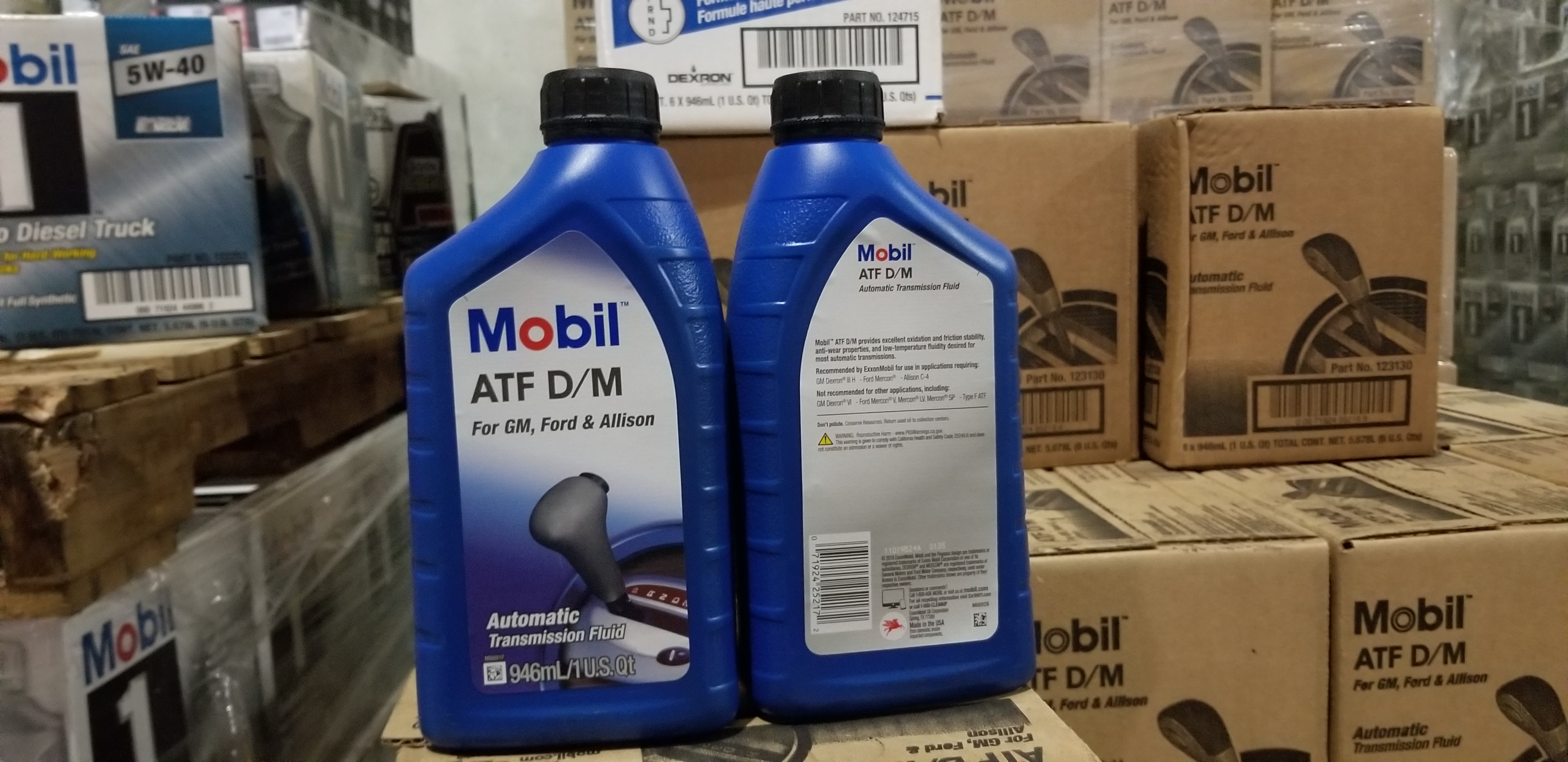 Mobil ATF D/M Automatic Transmission Fluid 1 Quart Car Lubricant 2.00 lb Made in US Auto Parts Image 2