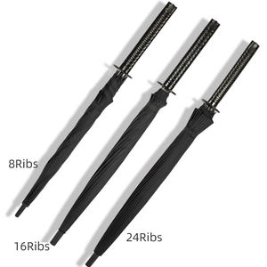 ロゴプリント付き カスタマイズ傘 アニメコスプレ用 日本刀 ストレートハンドル傘 - Product Image 5