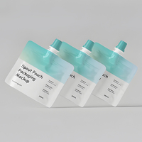 Sac d'emballage en papier aluminium liquide crème visage personnalisé mini pochette à bec de 30ml 60ml cosmétique