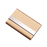 Porte-cartes de visite et porte-passeport minimaliste en acier inoxydable imprimé sérigraphié personnalisé, sans fermeture, pour cartes de 40 mm – Vente chaude