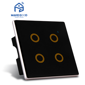 MakeGood Smart <span class=keywords><strong>Home</strong></span> Interruptor de Pared WiFi 4Gang RGB <span class=keywords><strong>LED</strong></span> Retroiluminación Alexa <span class=keywords><strong>Google</strong></span> <span class=keywords><strong>Home</strong></span> Compatible con Vidrio 16A Max. Smart Life Panel Táctil - Product Image 6