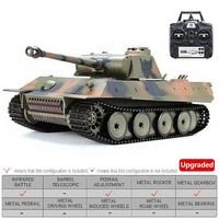 1/16 2.4G RC réservoir Heng Long 3819-1 panthère allemande infrarouge IR bataille BB Airsoft fumée lumières son acier métal chenille modèle jouet