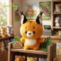 Peluche de Caracal Realista de 10 cm, Fabricación Profesional ODM/OEM, Relleno de Algodón PP Suave, para Exhibición en Museos de Vida Silvestre