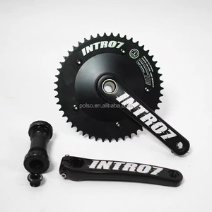 Intro7 PC031 Juego de Bielas Integradas para Bicicleta de Piñón Fijo, Monovelocidad, 165mm, Eje Cuadrado, Plato Cónico, para Bicicleta <span class=keywords><strong>Fixie</strong></span> - Product Image 2