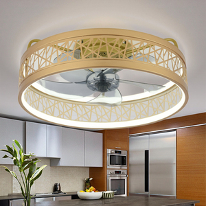 <b>Small</b> Ultra-Thin LED Fan Lamp With Remote Control for Household & Outdoor Use Iron Body LED <b>Ceiling</b> Fan Lamp - Product Image 6