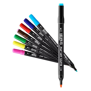 Rotuladores de Doble Punta, Marcadores Artísticos, Rotuladores Finos y de Pincel para Colorear, para Libros de Adultos, Tarjetas, Dibujo, Manualidades, Kit para Maestros - Product Image 1