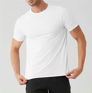 2024 Wholesale Blank T Shirt Custom 100% Cotton T-shirt Printing Logo For Men's Plain T Shirts White Black T Shirt