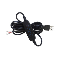 Câble d'extension USB pour variateur de lumière LED 5V DC avec interrupteur marche/arrêt et adaptateur pour réglage de la couleur