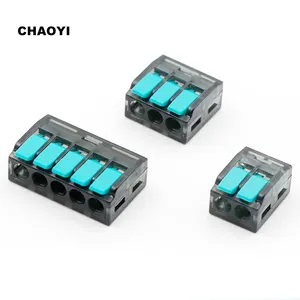 CHAOYI High Quality PCT-412/412/415 Quick Splice Wire Connector Push-in Butt Lever Fast Connector for Lighting Block Connector