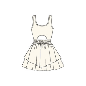 ชุดเดรส GSD3179แขนกุดพิมพ์ลายสีแดงทึบสำหรับเด็กผู้หญิงชุดเล่นโยคะงานตามสั่งฤดูร้อน - Product Image 3