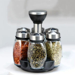 HYRI all'ingrosso combinazione Set di metallo condimento barattolo di bottiglia con Base <span class=keywords><strong>rotante</strong></span> forniture da cucina <span class=keywords><strong>porta</strong></span> <span class=keywords><strong>porta</strong></span> portaspezie - Product Image 2