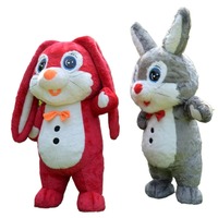 Costume de mascotte de lapin de Pâques gonflable personnalisable conception de personnage de dessin animé Halloween adulte fête porter vitrine de carnaval