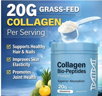 Poudre de collagène protéiné bio-peptides non aromatisée, supplément de peptides de collagène hydrolysé pour la peau, les cheveux, les ongles et les articulations, en vrac