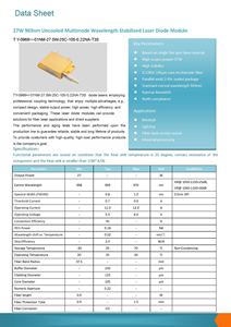 Module de diode laser multimode stabilisé <span class=keywords><strong>en</strong></span> longueur d'onde non refroidi CS Tec 27W 969nm 0.22NA 105μ<span class=keywords><strong>m</strong></span> - Product Image 2