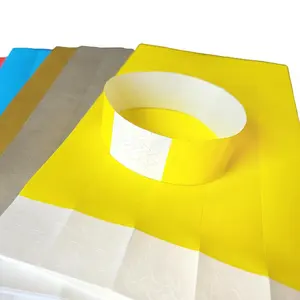 Çin toptan ucuz kağıt bileklik Logo özel yüksek kaliteli tek kullanımlık Tyvek kağıt bilezik parti ve olay için