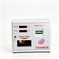 Machine de change automatique de pièces de monnaie de table, modèle QSL-V019, en métal et verre trempé pour salles de jeux d'arcade