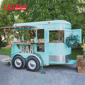 Özel güzel at gıda römork bira şarap kamyon dondurma arabası Vintage mobil Bar olaylar için