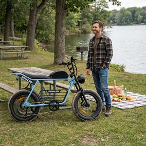 Bicicleta Eléctrica Todoterreno con Neumáticos Anchos y Frenos de Disco Hidráulicos, Bicicleta Cruiser para Rutas Panorámicas y Picnics en la Orilla del Lago - Product Image 1