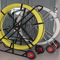 Poussoir de câble en fibre de verre de 11 mm 250 m, poussoir de conduit électrique, serpent de conduit, poussoir-tireur, FRP, tige de conduit